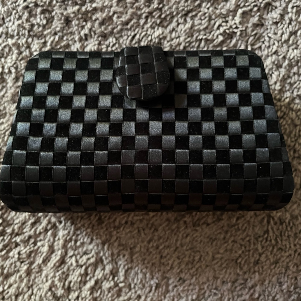 Satin evening clutch
